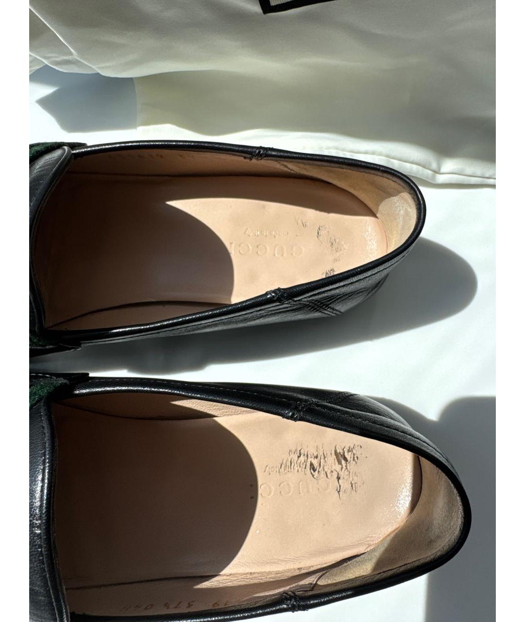 GUCCI Черные кожаные лоферы, фото 7