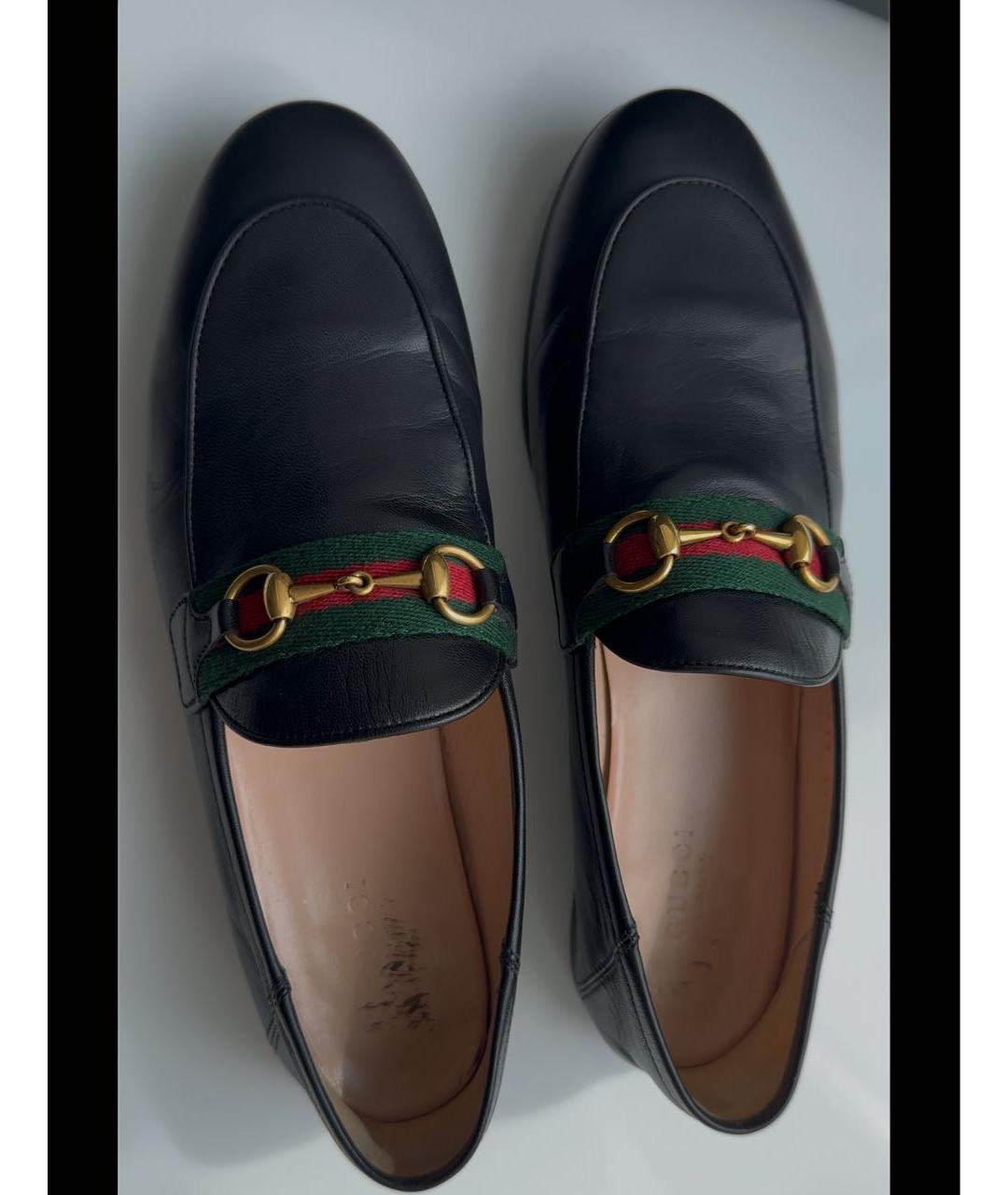 GUCCI Черные кожаные лоферы, фото 3