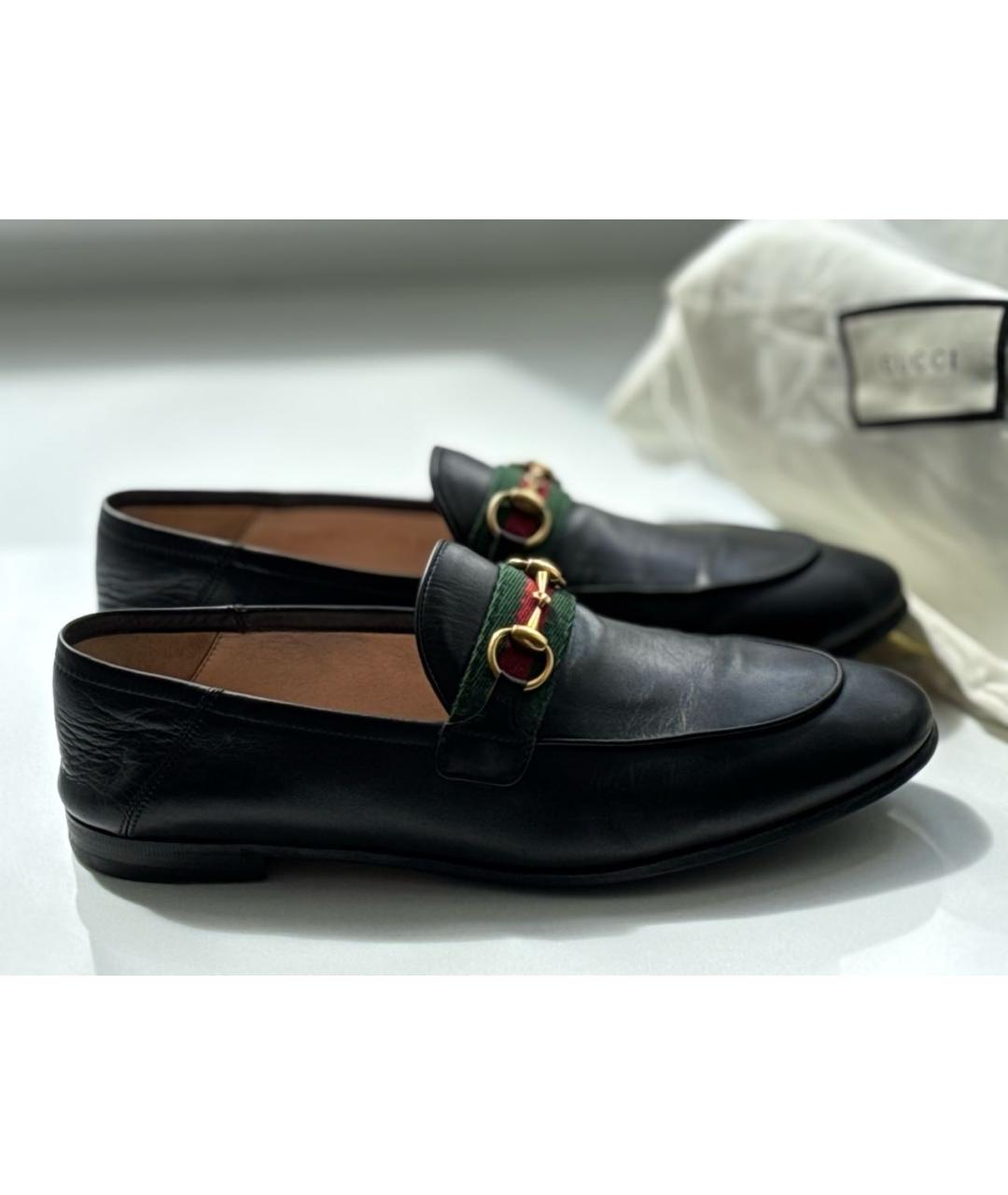GUCCI Черные кожаные лоферы, фото 8