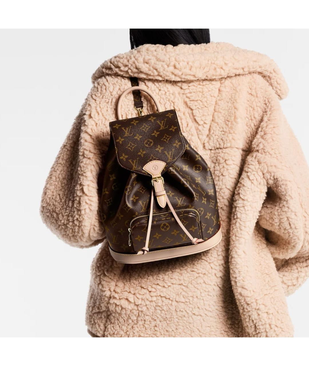 LOUIS VUITTON Коричневый кожаный рюкзак, фото 8