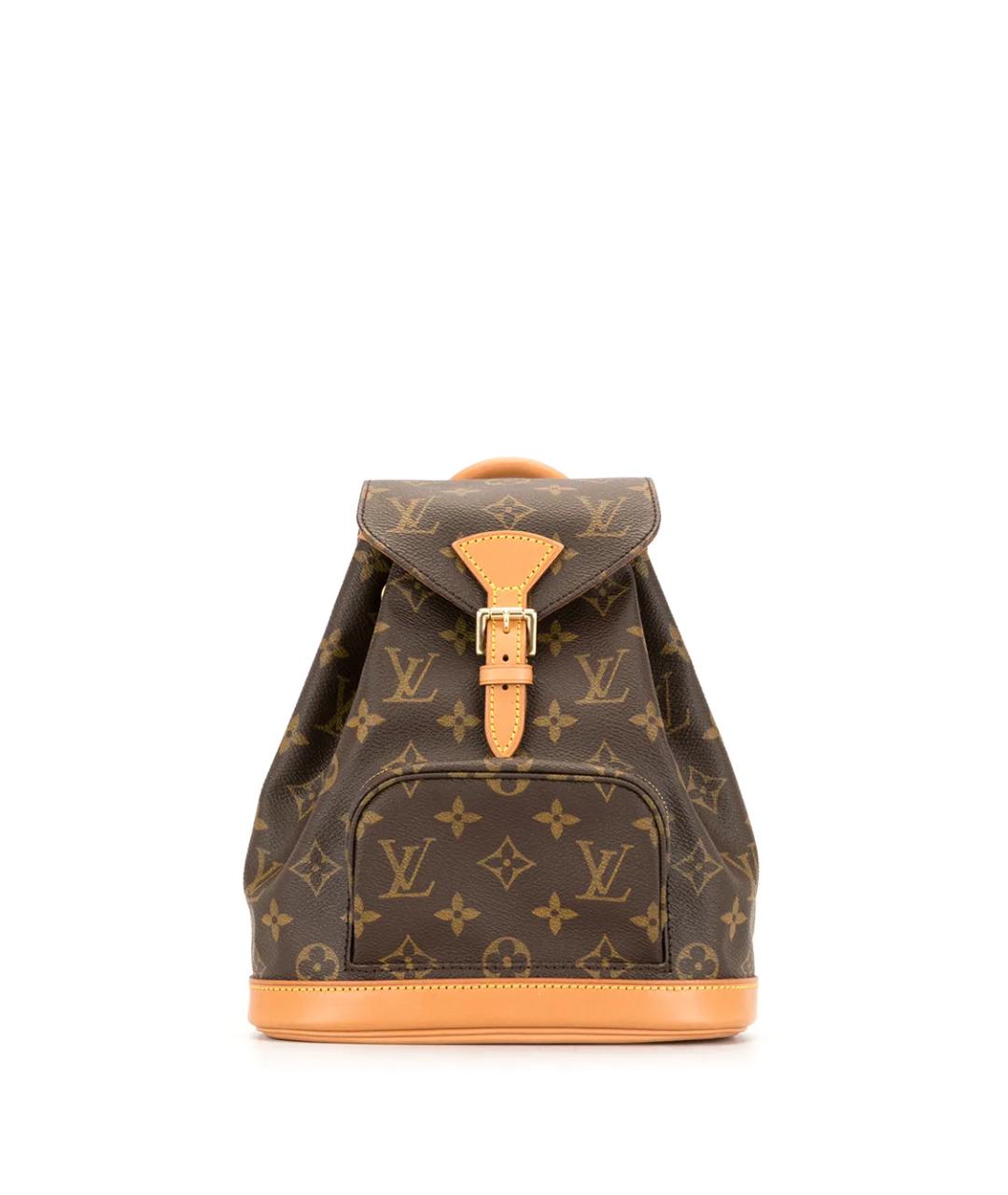 LOUIS VUITTON Коричневый кожаный рюкзак, фото 10