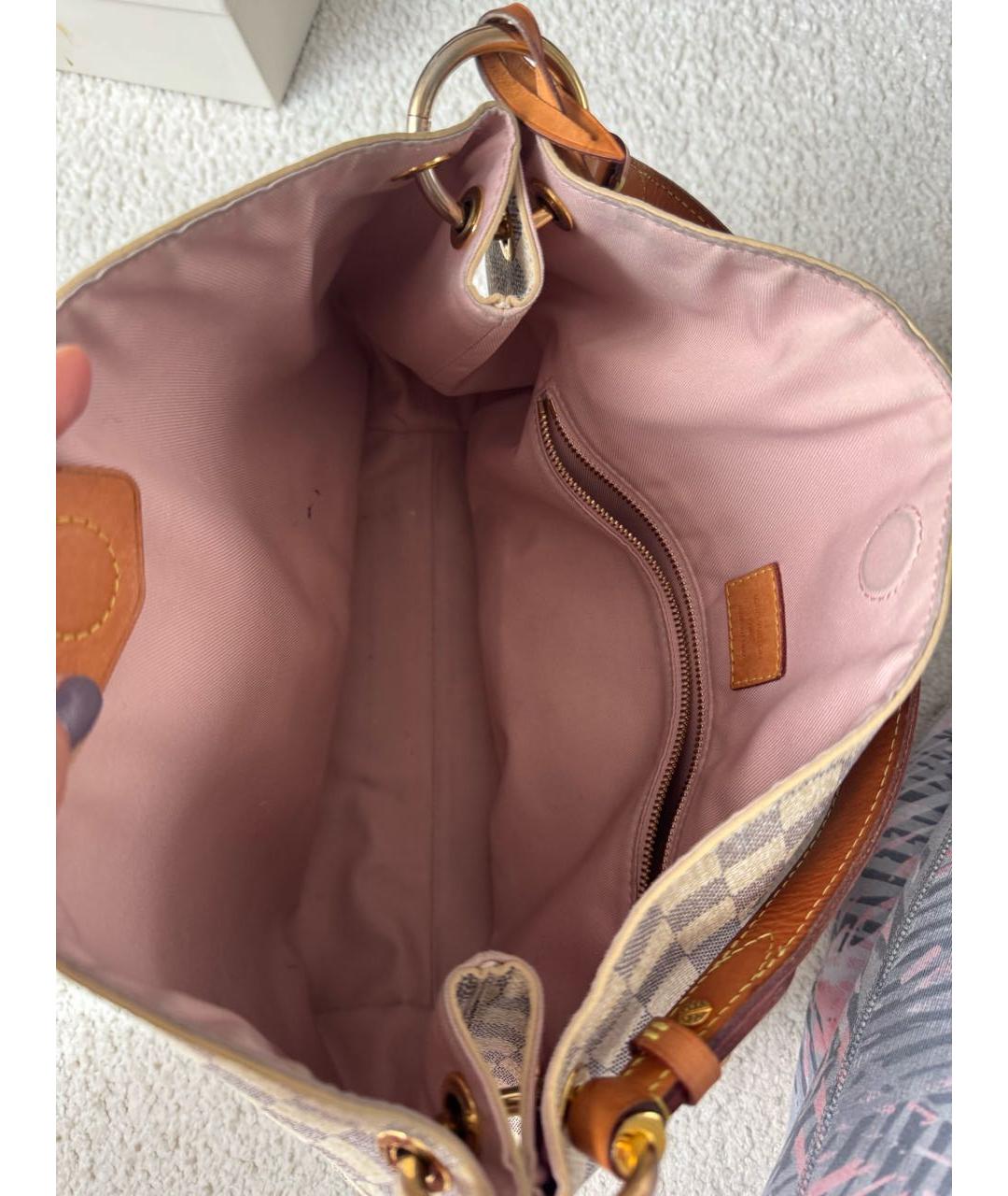 LOUIS VUITTON Бежевая сумка тоут из искусственной кожи, фото 4