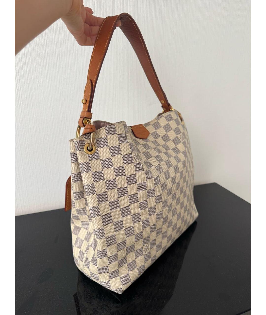 LOUIS VUITTON Бежевая сумка тоут из искусственной кожи, фото 2