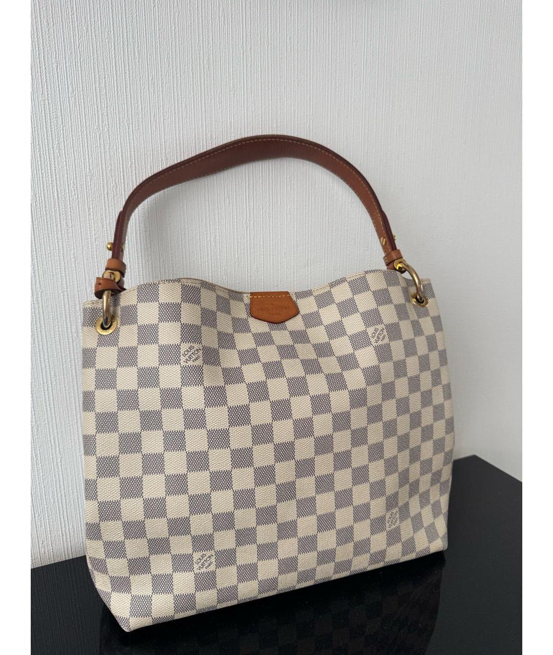 LOUIS VUITTON Бежевая сумка тоут из искусственной кожи, фото 6