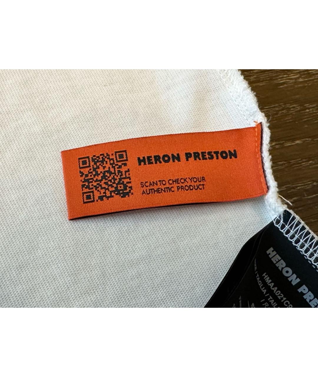 HERON PRESTON Белая хлопковая футболка, фото 6
