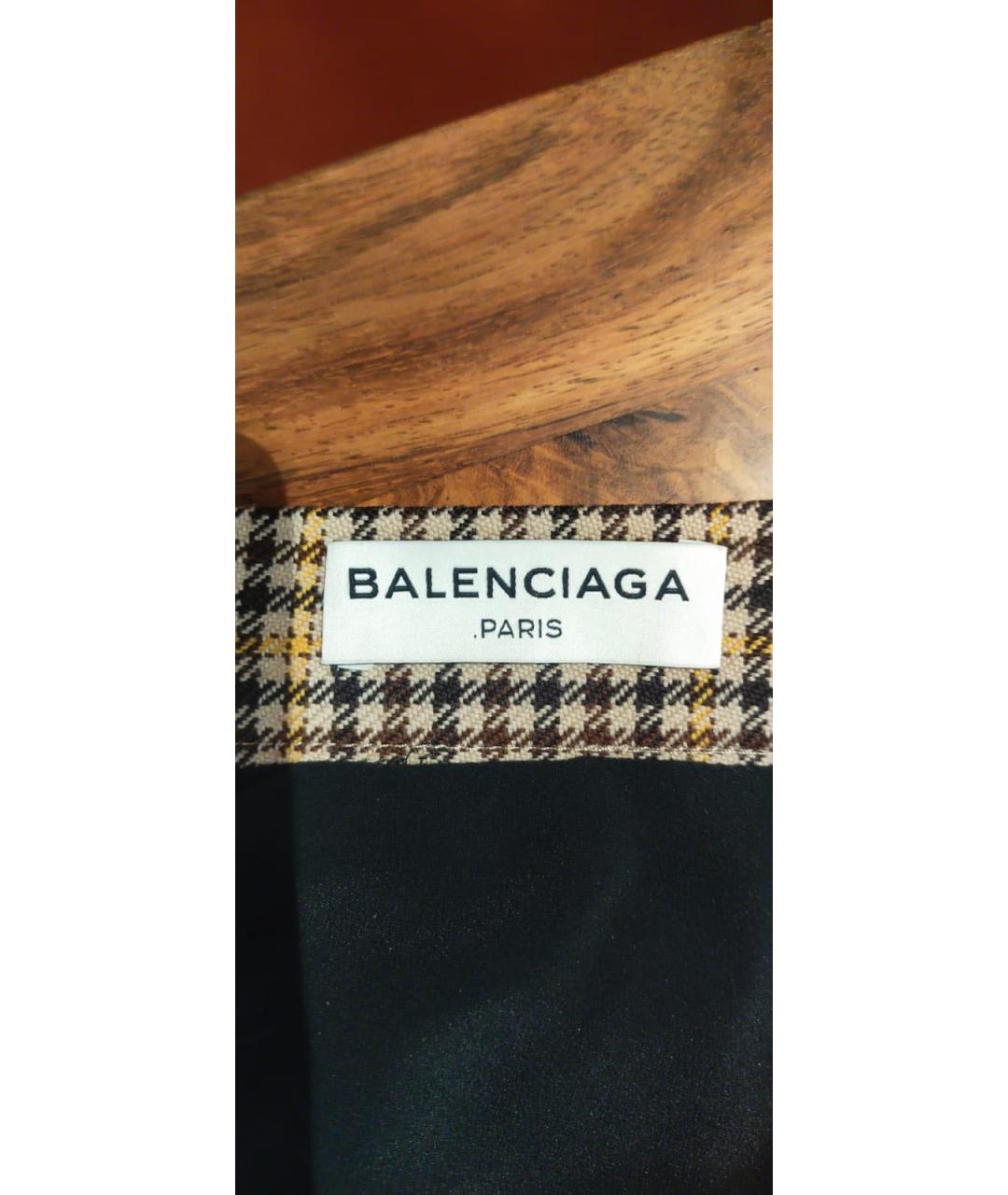BALENCIAGA Бежевая шерстяная юбка миди, фото 3