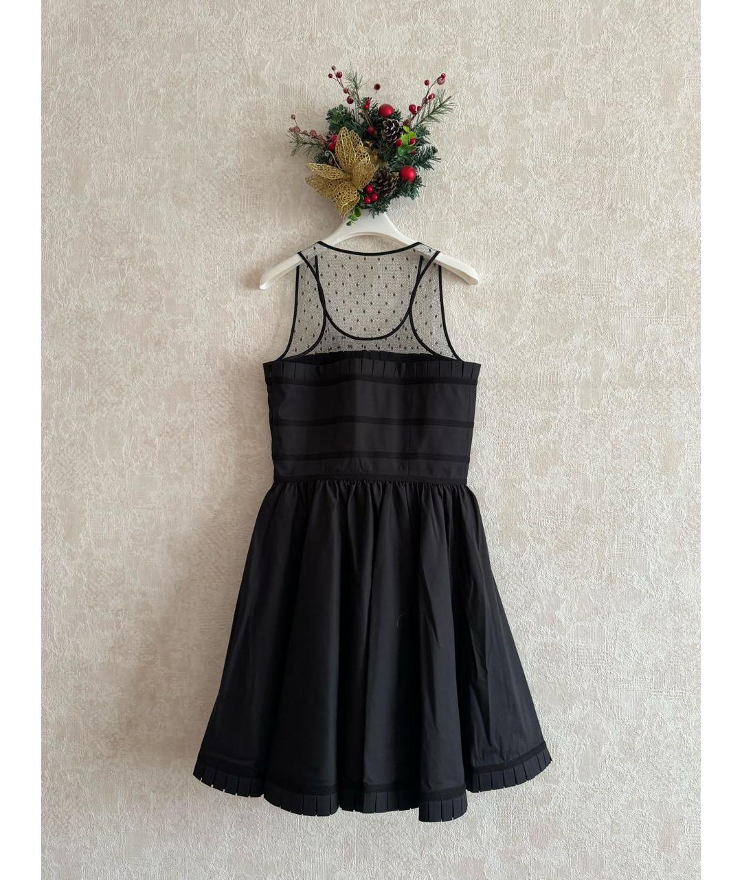 RED VALENTINO Черное хлопковое платье, фото 2