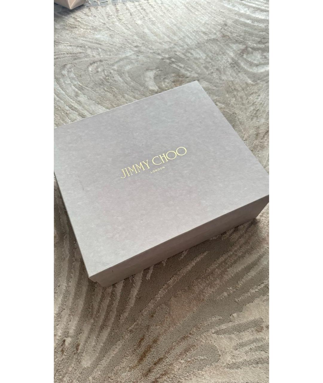 JIMMY CHOO Бежевые кожаные босоножки, фото 7