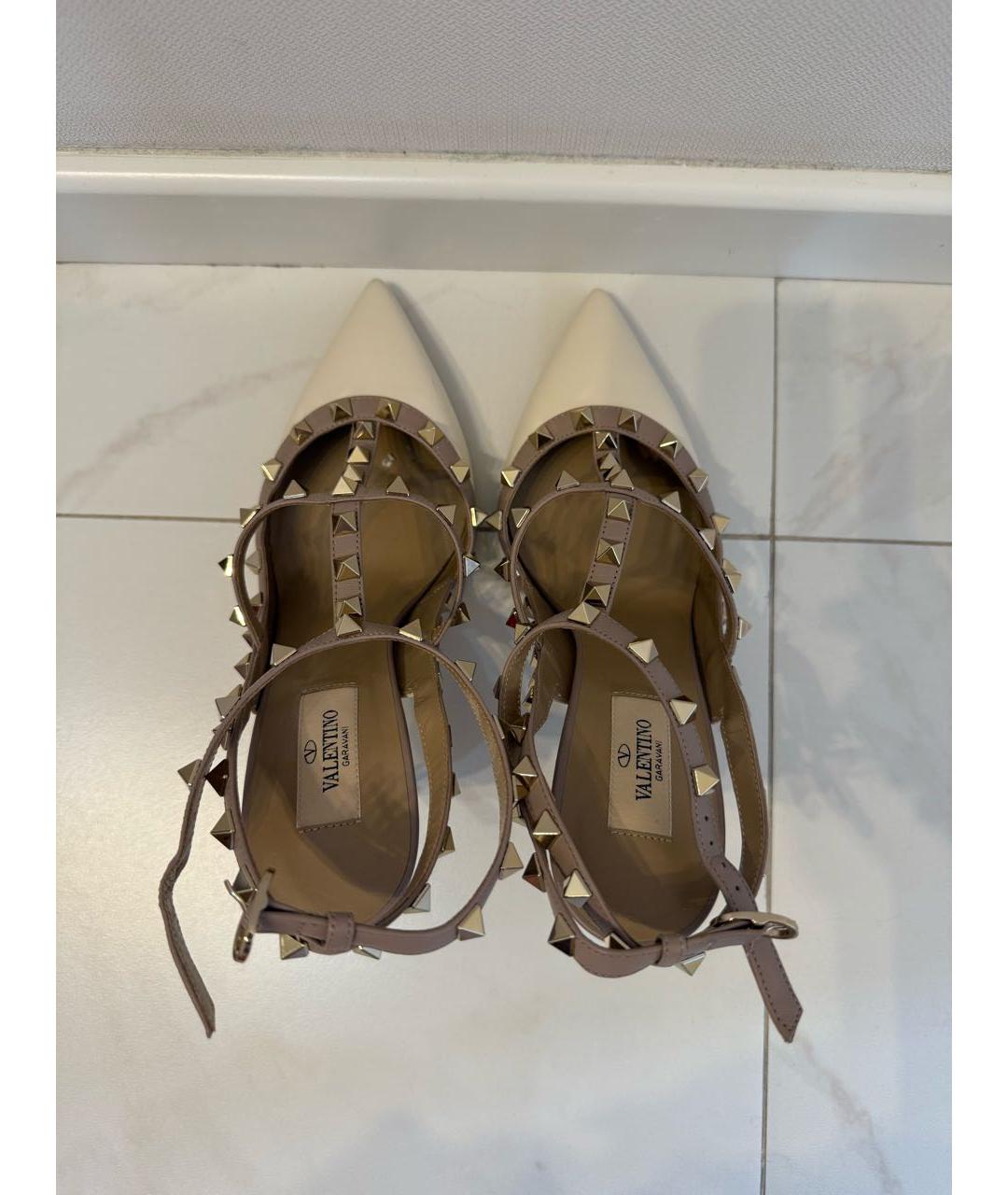 VALENTINO Белые кожаные туфли, фото 3