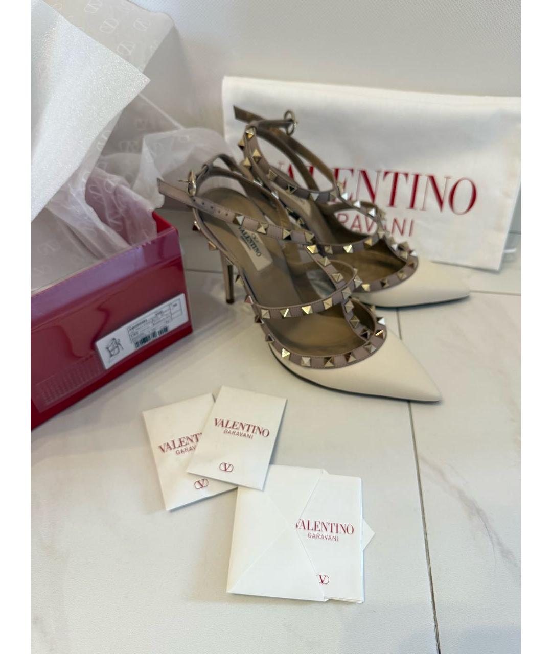 VALENTINO Белые кожаные туфли, фото 5