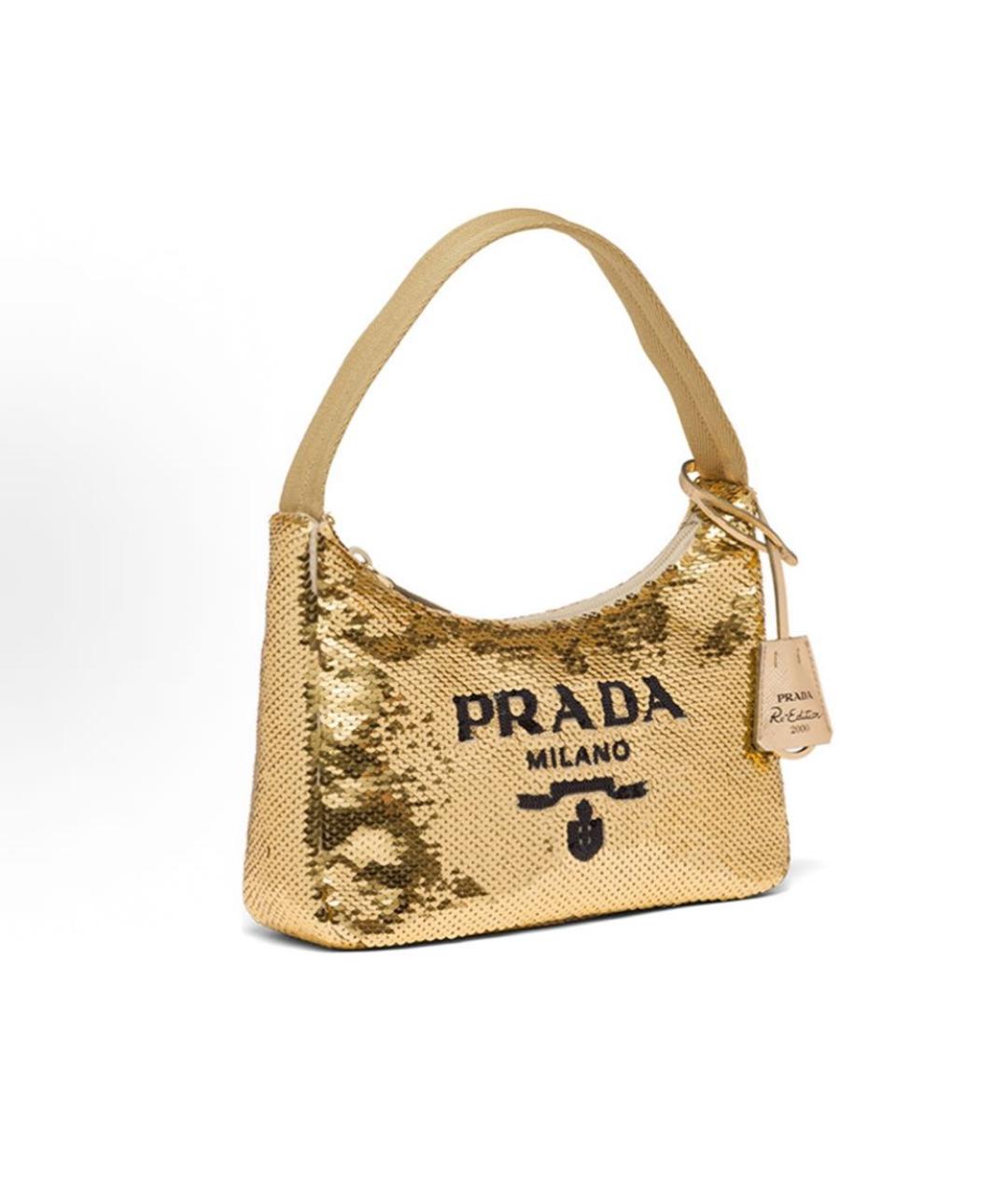 PRADA Золотая сумка с короткими ручками, фото 2