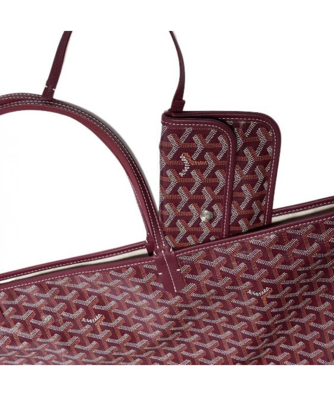 GOYARD Бордовая сумка тоут, фото 5