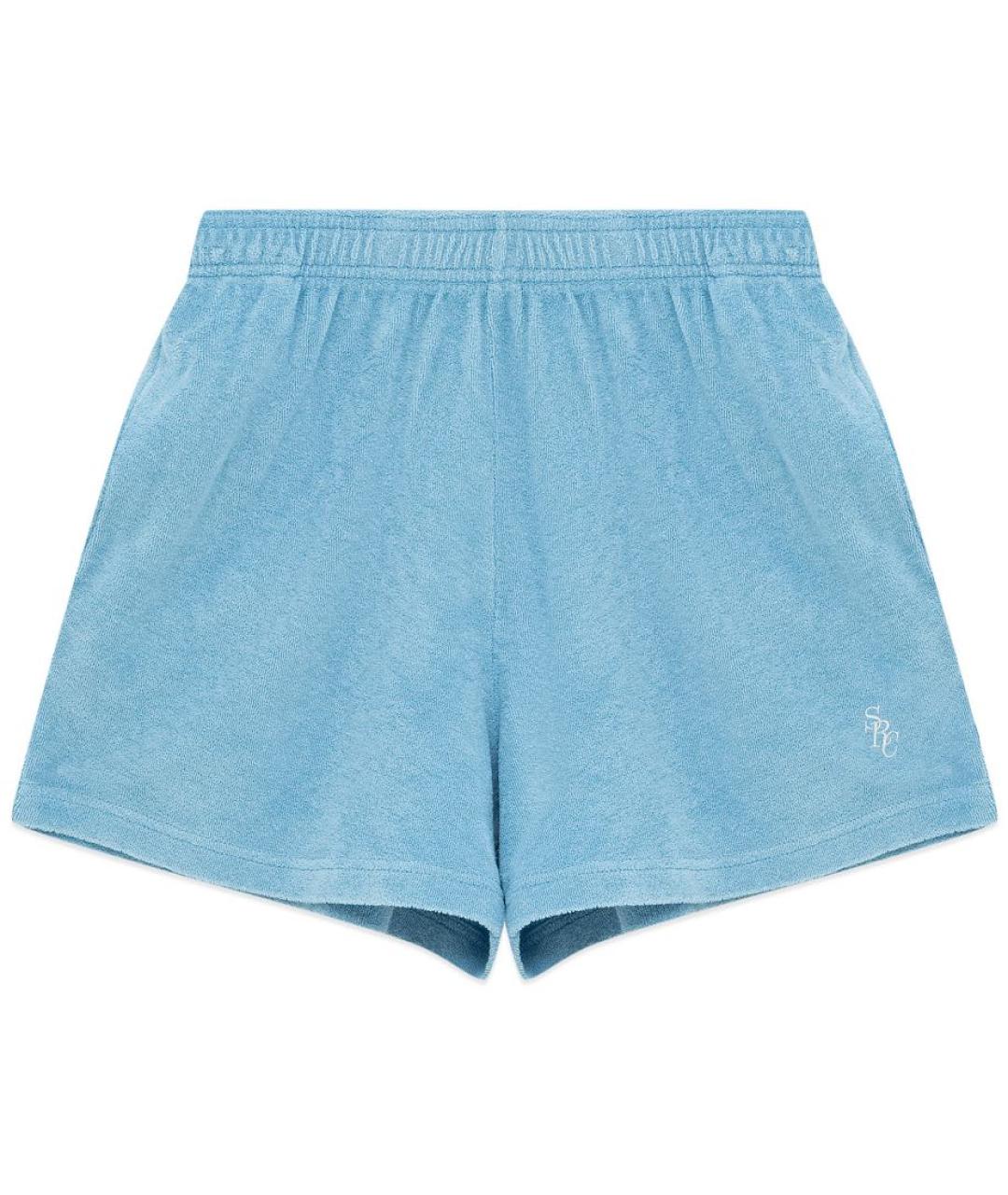 SPORTY AND RICH Голубые хлопковые шорты, фото 1