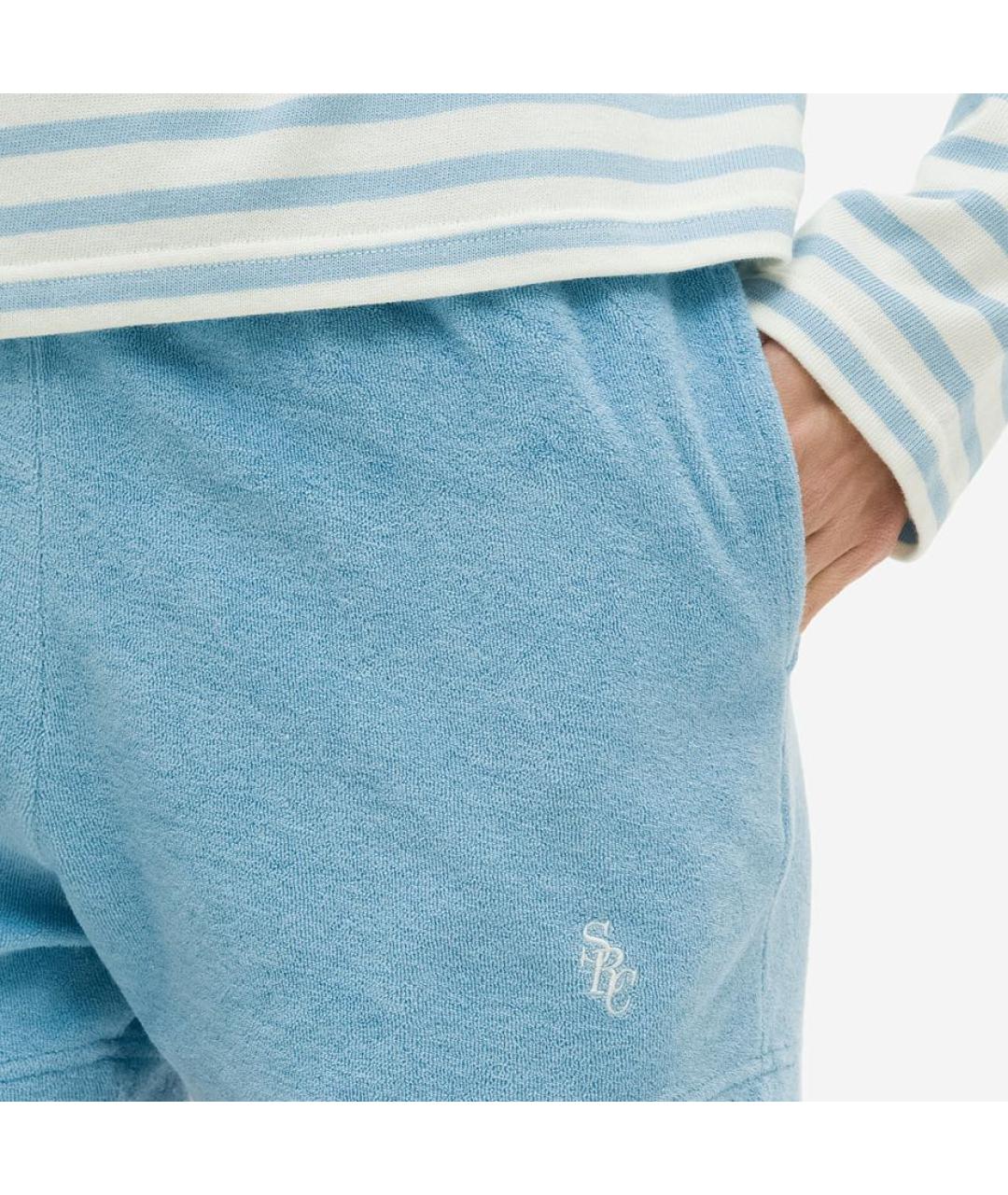 SPORTY AND RICH Голубые хлопковые шорты, фото 5