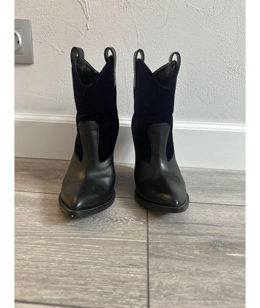 GIUSEPPE ZANOTTI DESIGN Темно-синие кожаные ботильоны, фото 2