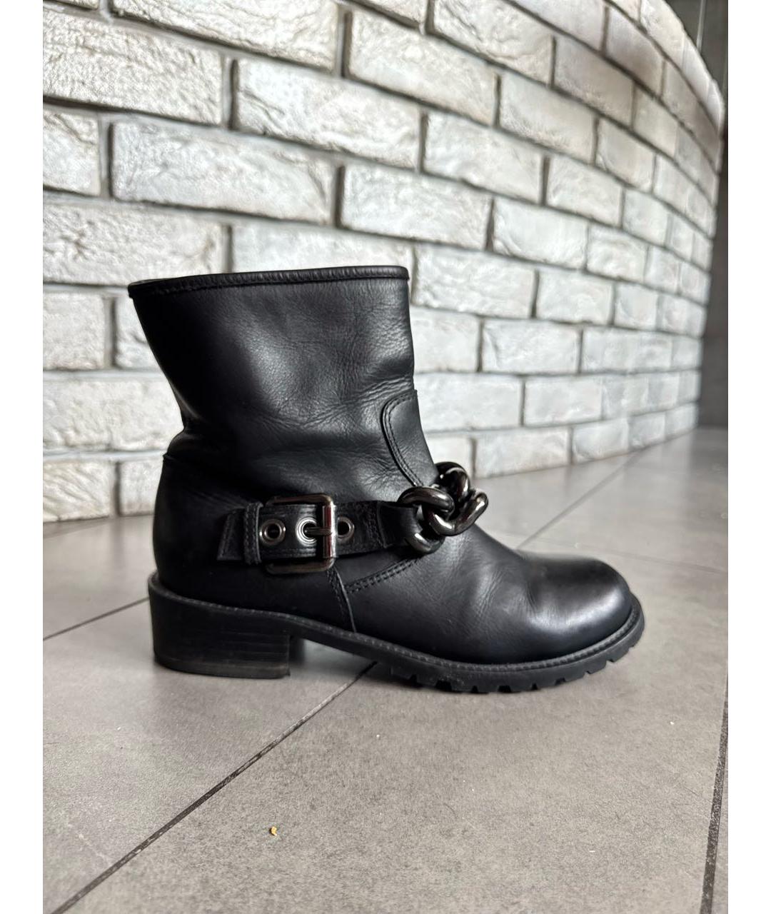 GIUSEPPE ZANOTTI DESIGN Черные кожаные ботинки, фото 8