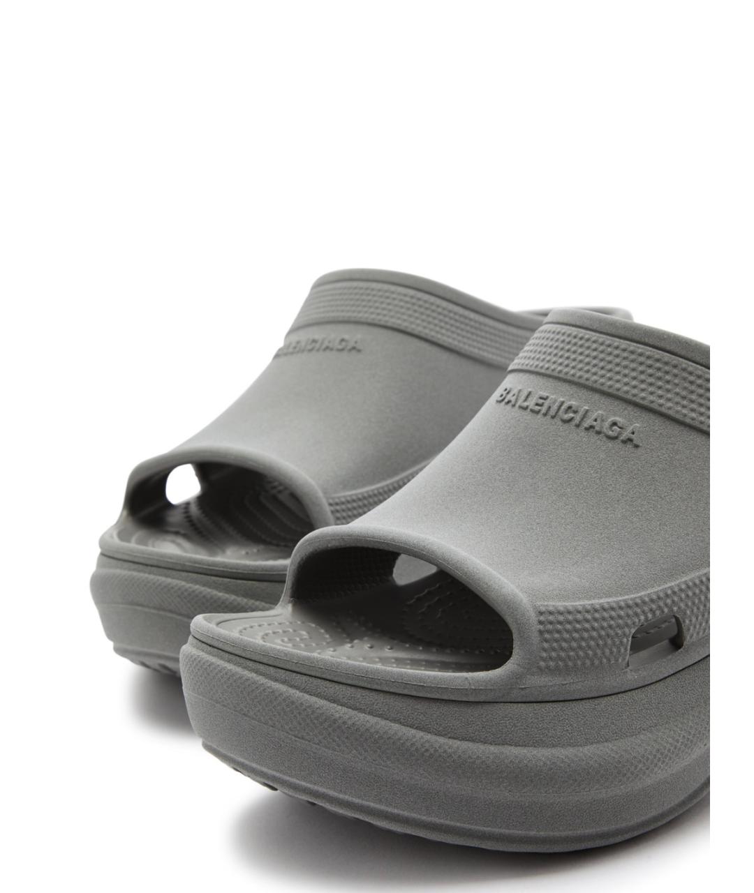 BALENCIAGA Серые шлепанцы, фото 5