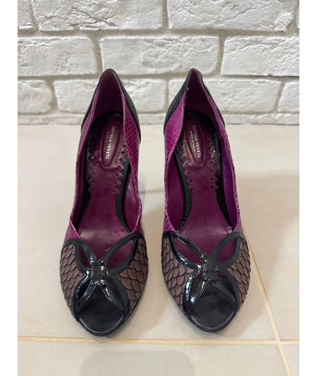 BOTTEGA VENETA Фиолетовые кожаные туфли, фото 2