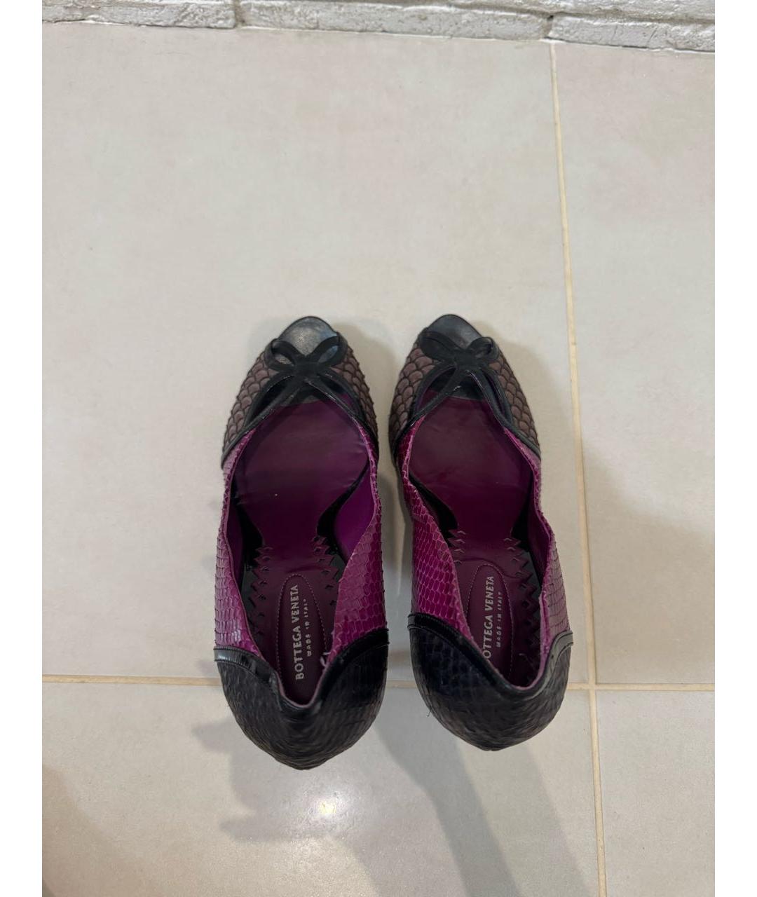BOTTEGA VENETA Фиолетовые кожаные туфли, фото 3