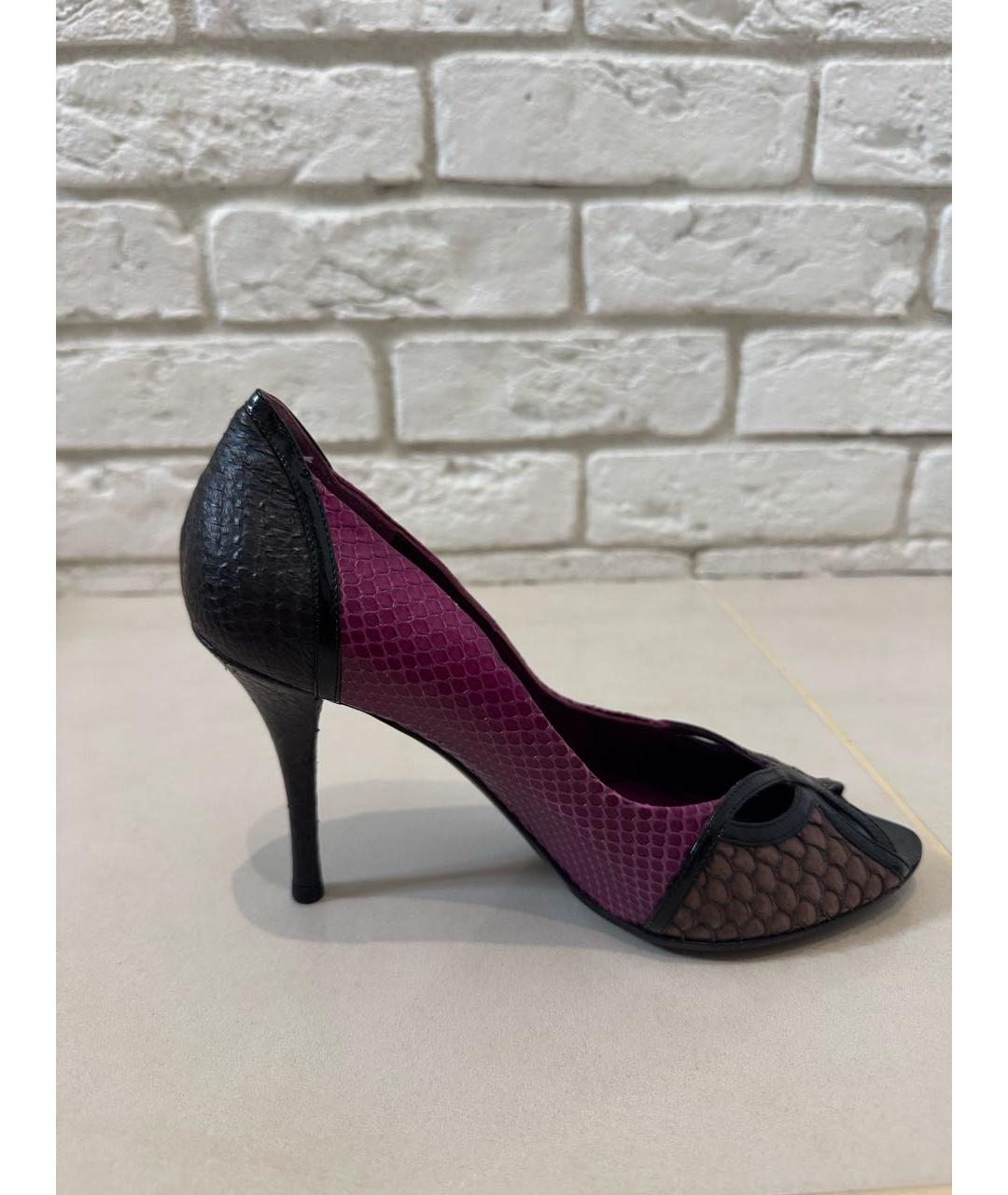 BOTTEGA VENETA Фиолетовые кожаные туфли, фото 5