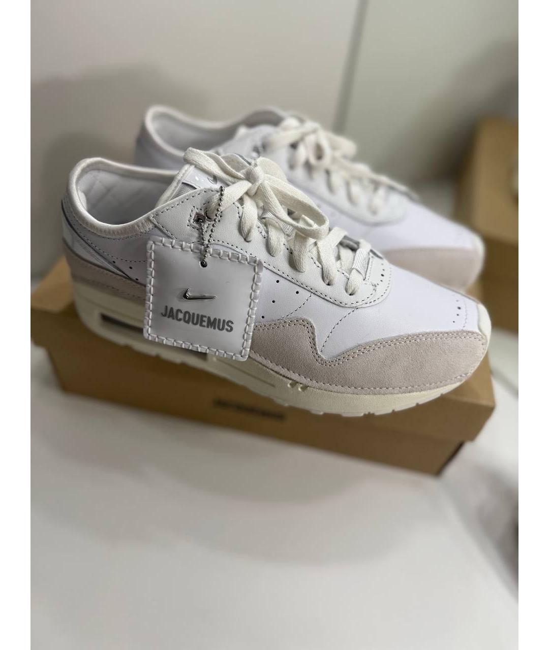 JACQUEMUS Белые кожаные кроссовки, фото 2