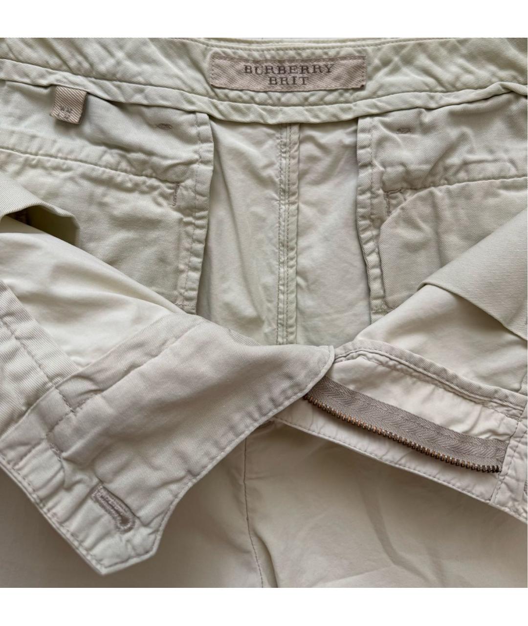 BURBERRY Бежевые повседневные брюки, фото 3