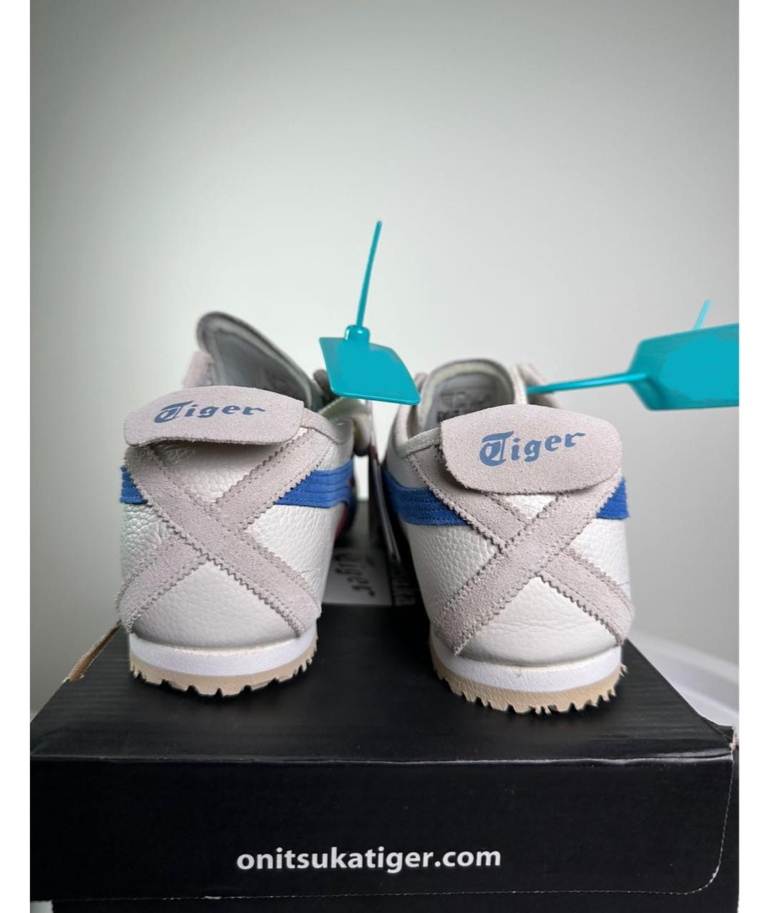 ONITSUKA TIGER Белые кожаные низкие кроссовки / кеды, фото 4