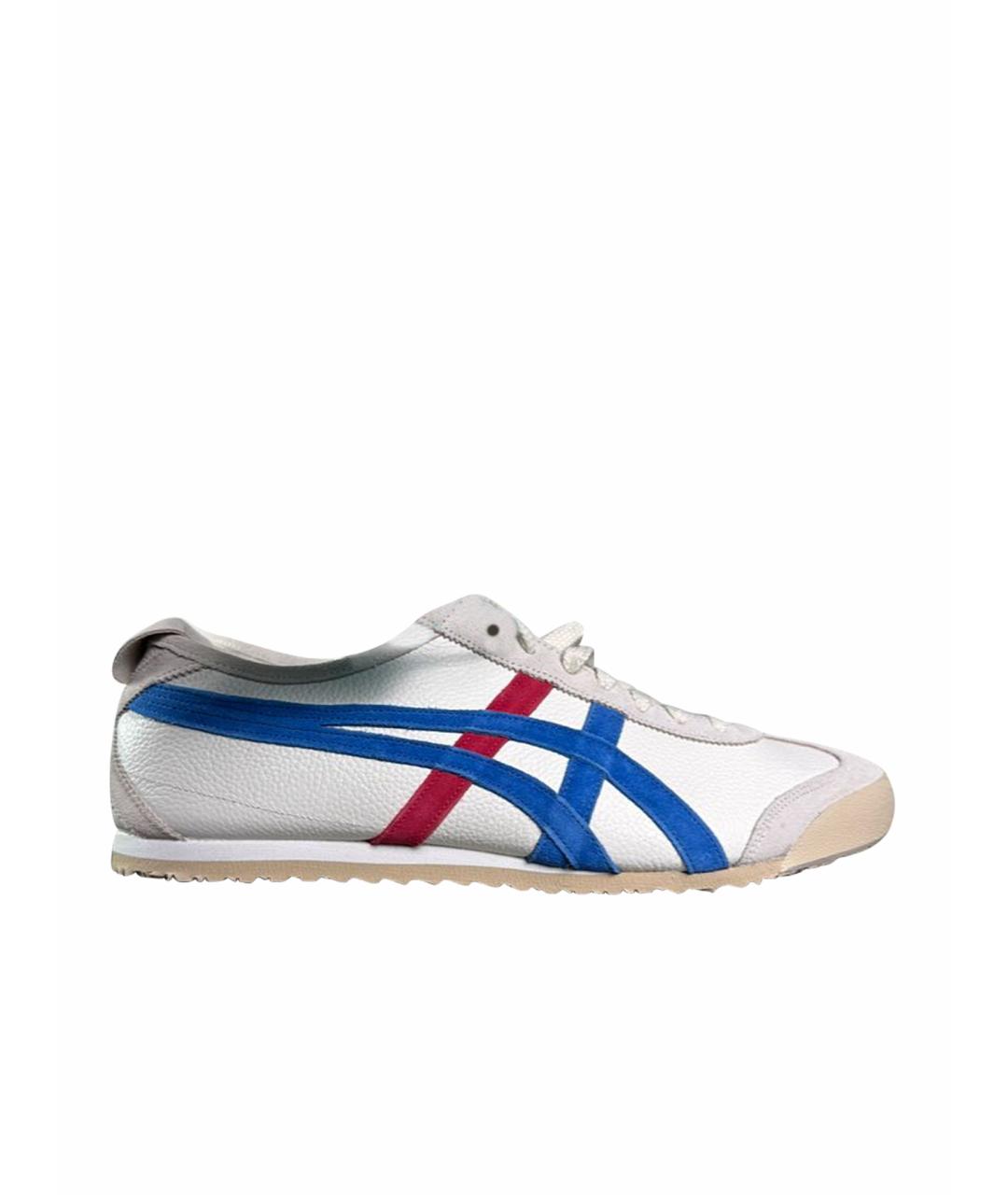 ONITSUKA TIGER Белые кожаные низкие кроссовки / кеды, фото 1