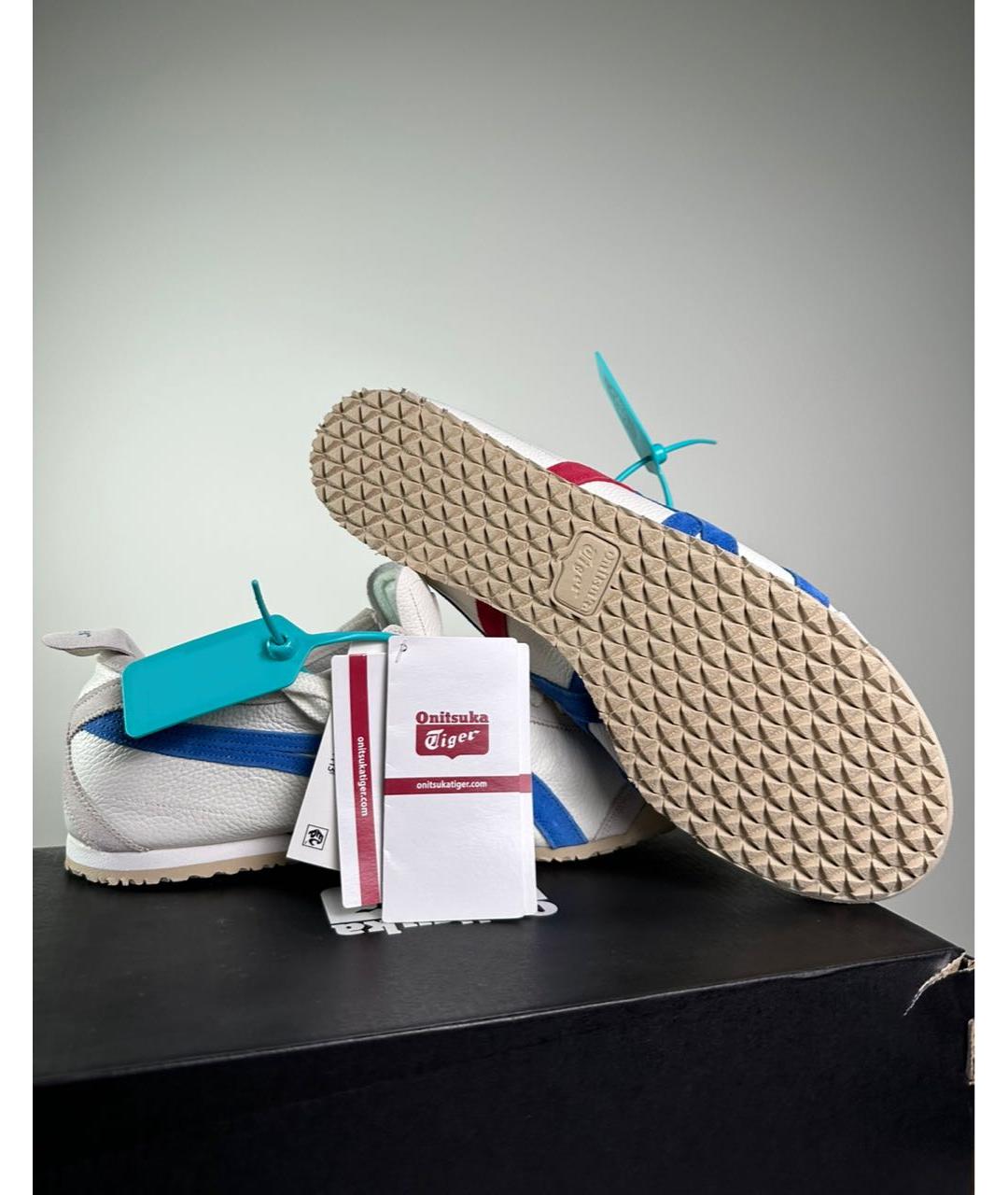 ONITSUKA TIGER Белые кожаные низкие кроссовки / кеды, фото 6
