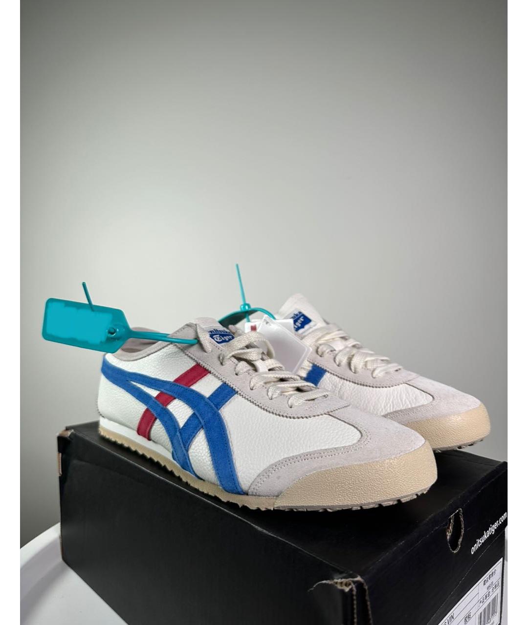 ONITSUKA TIGER Белые кожаные низкие кроссовки / кеды, фото 3