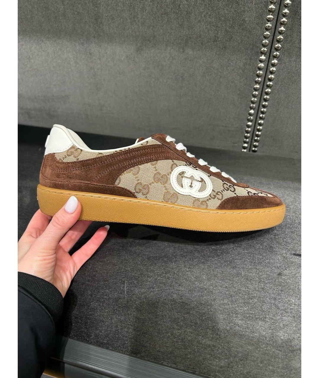 GUCCI Коричневые кеды, фото 5