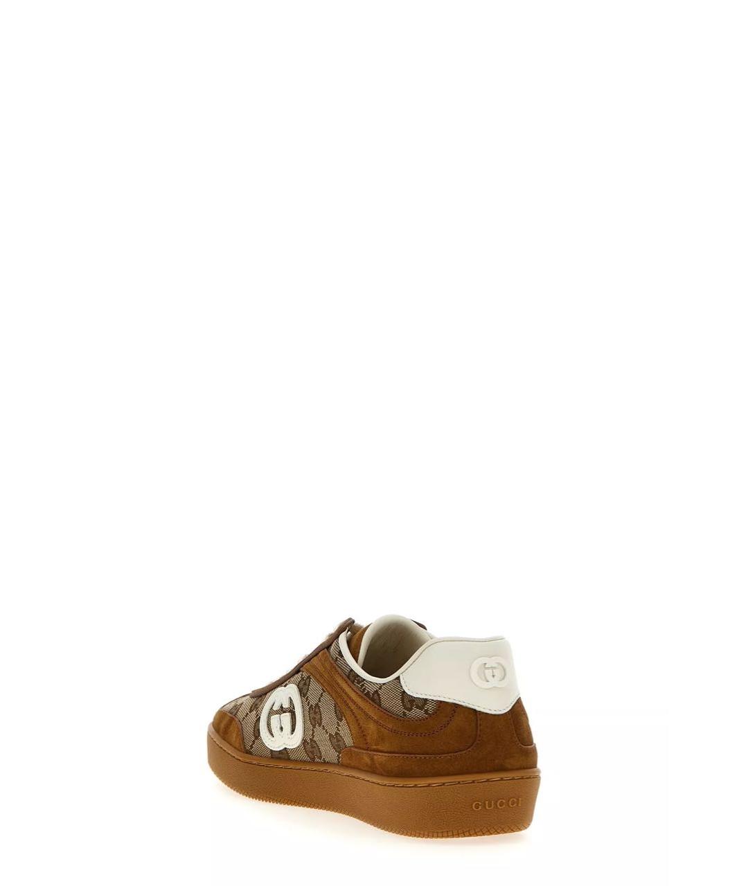 GUCCI Коричневые кеды, фото 4