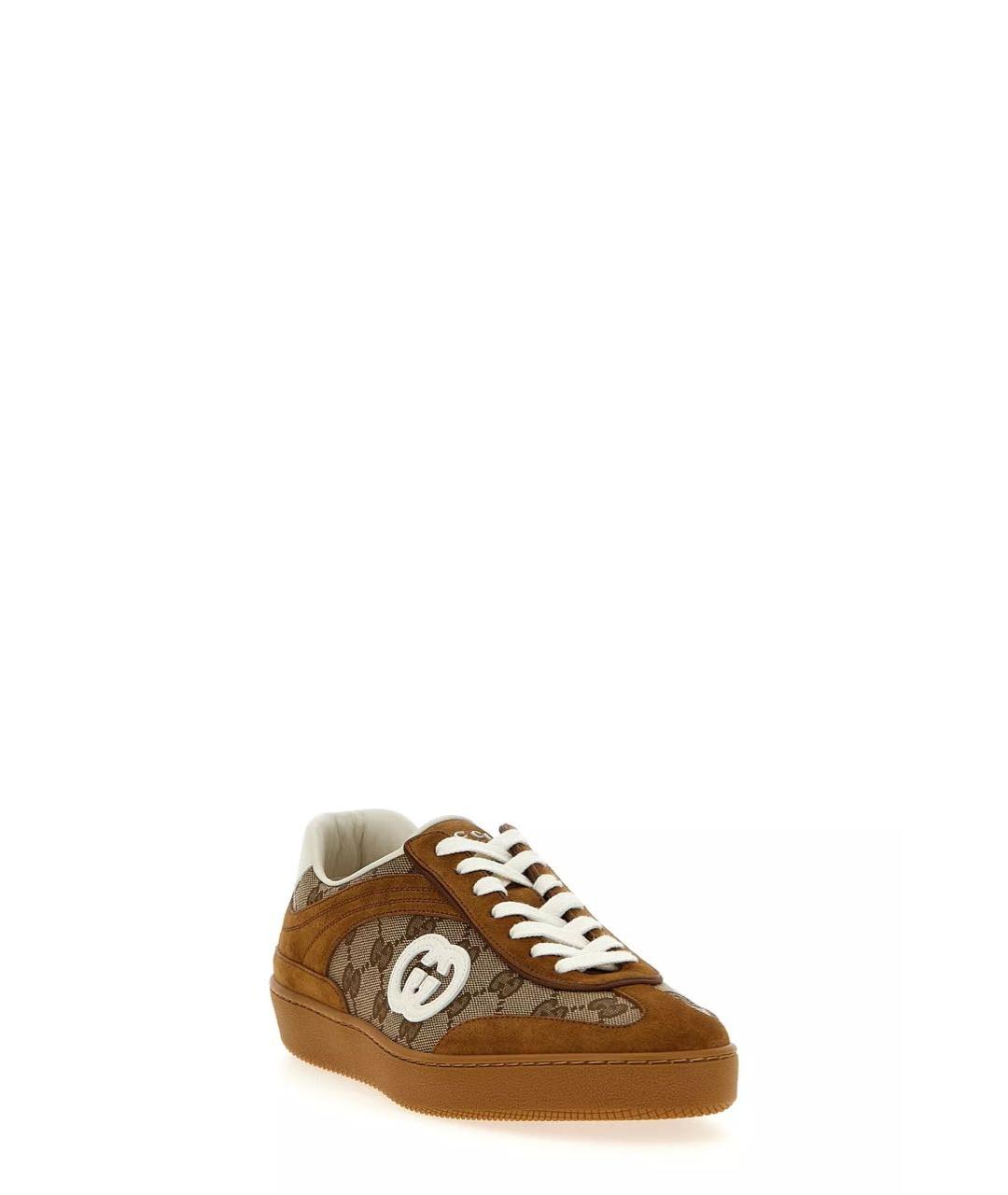 GUCCI Коричневые кеды, фото 2