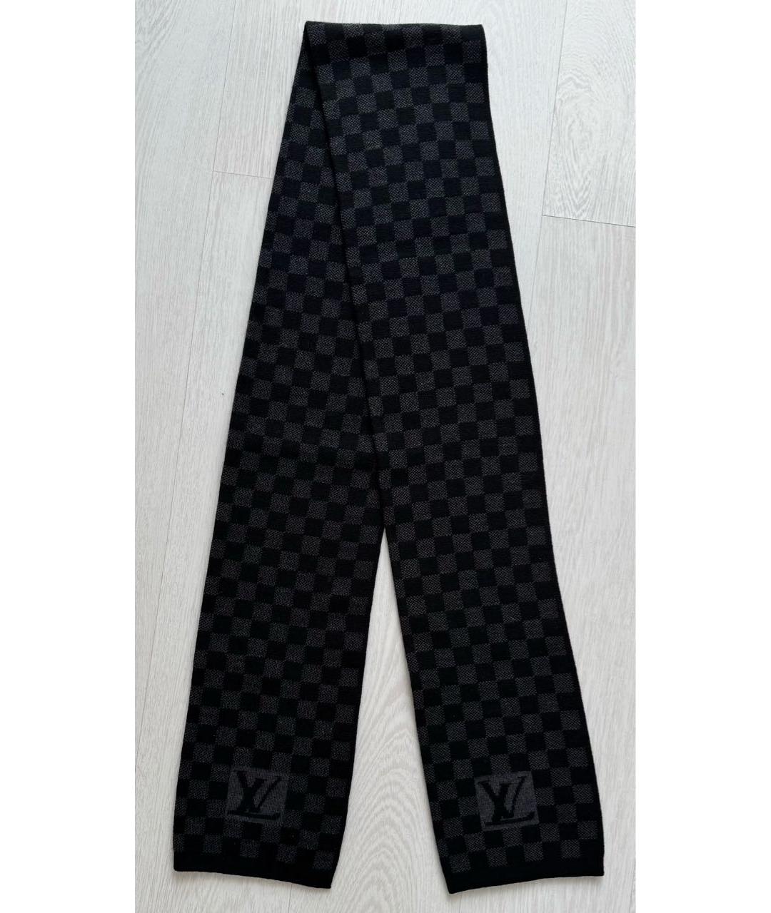 LOUIS VUITTON Антрацитовый шарф, фото 2