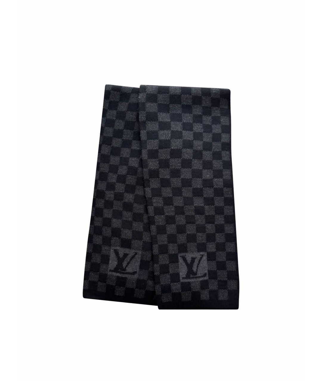 LOUIS VUITTON Антрацитовый шарф, фото 1