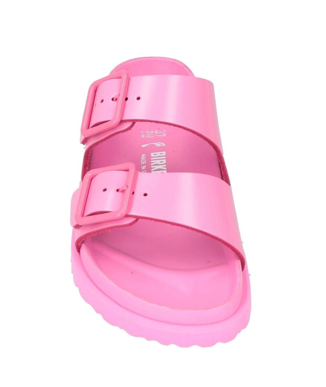 BIRKENSTOCK Розовые кожаные сандалии, фото 3