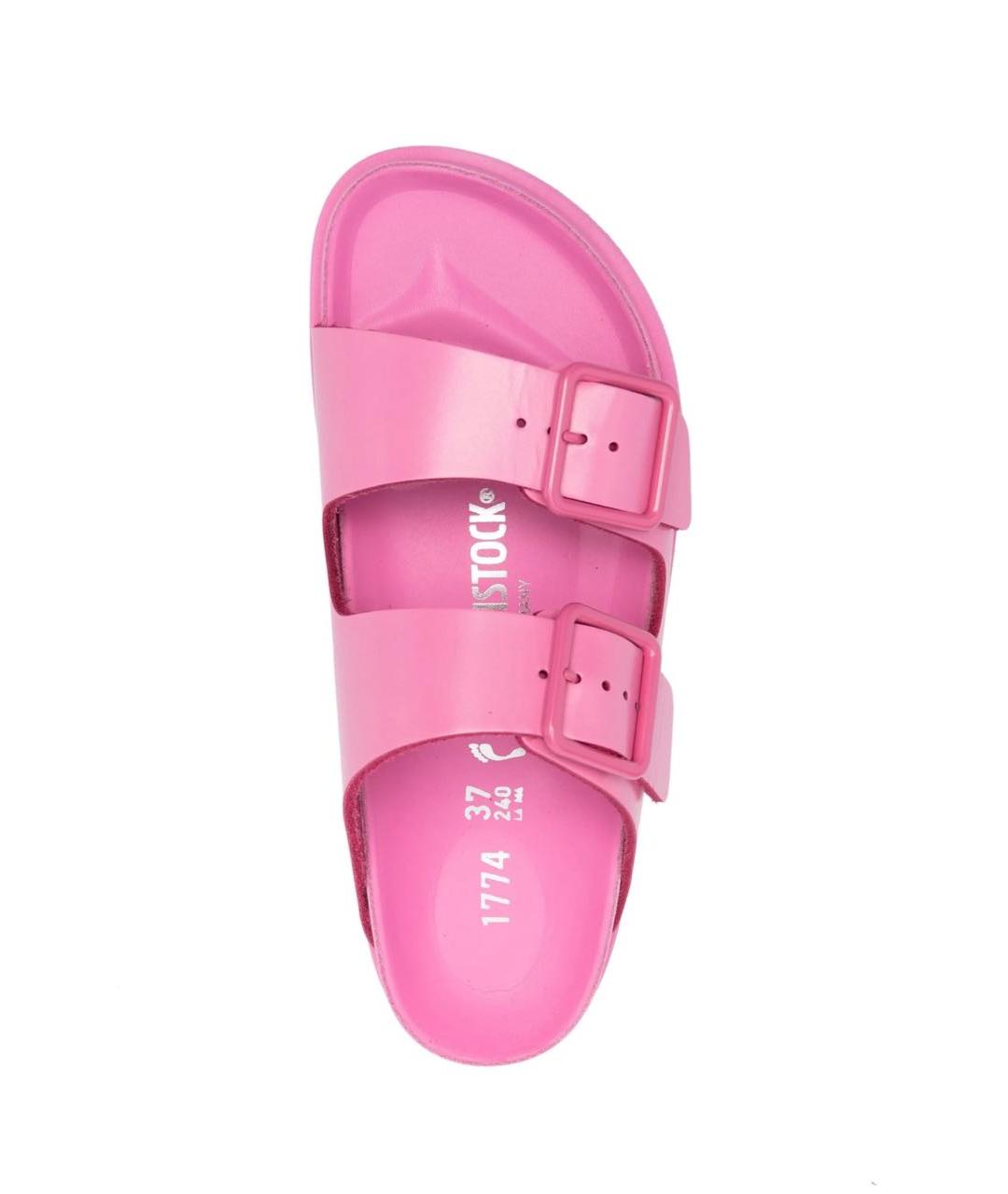 BIRKENSTOCK Розовые кожаные сандалии, фото 4