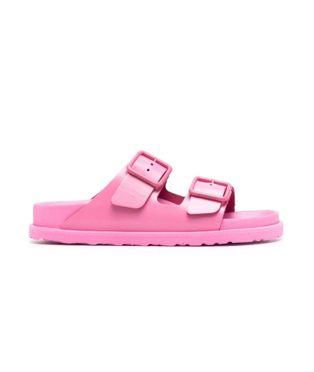 BIRKENSTOCK Розовые кожаные сандалии, фото 1