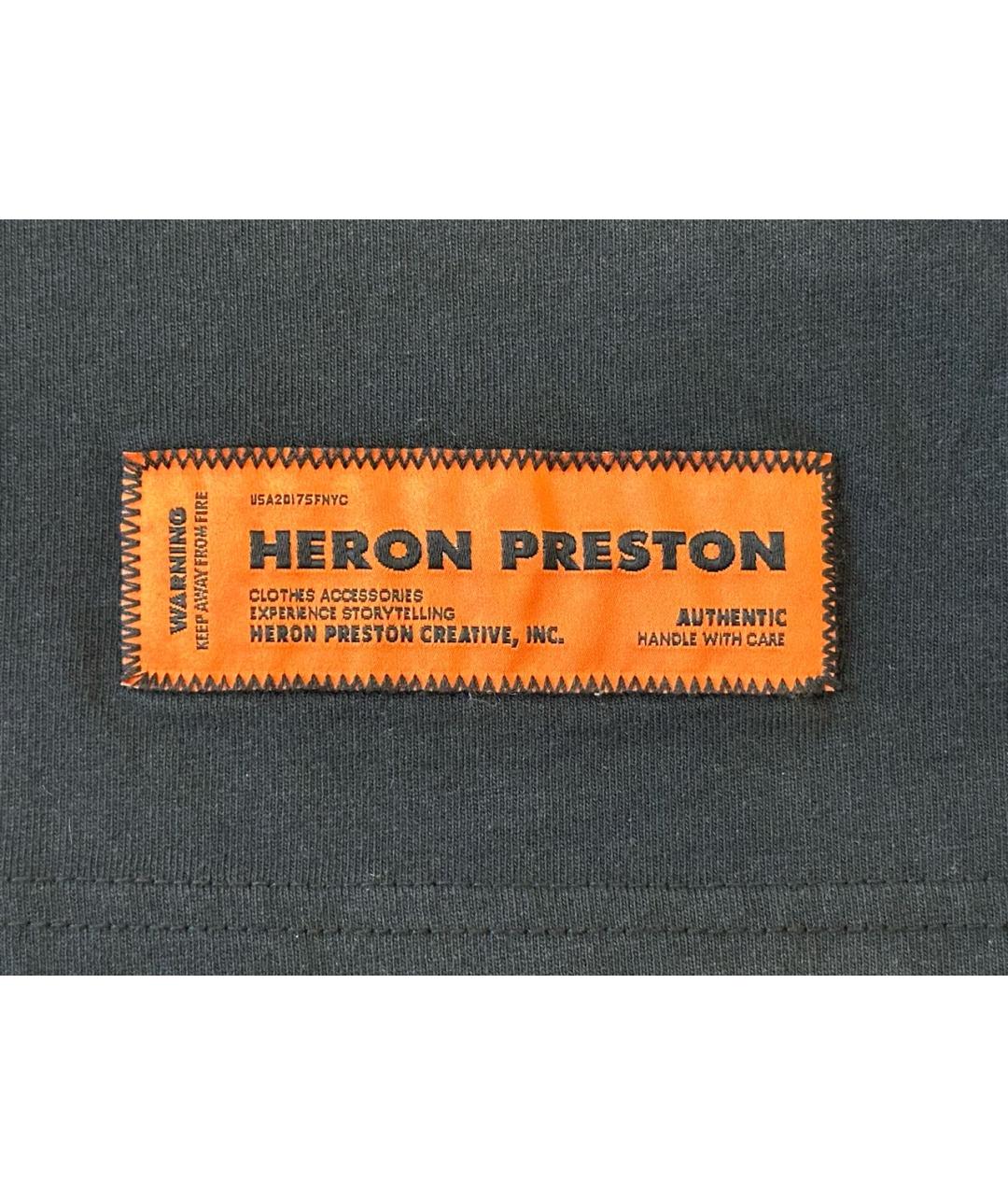 HERON PRESTON Черная хлопковая футболка, фото 5