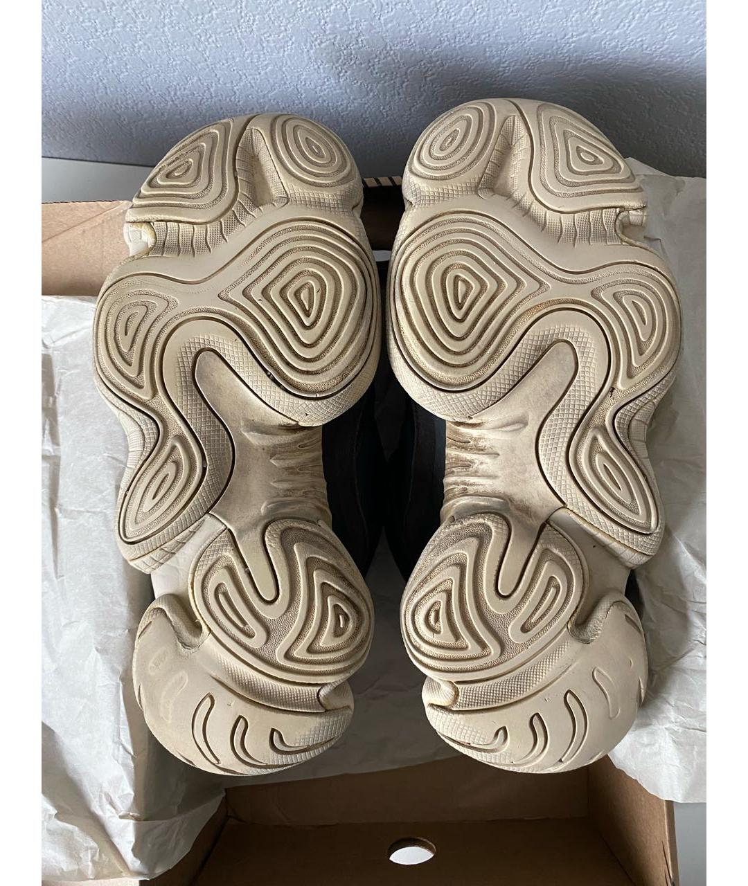 ADIDAS YEEZY Черные замшевые высокие кроссовки / кеды, фото 7