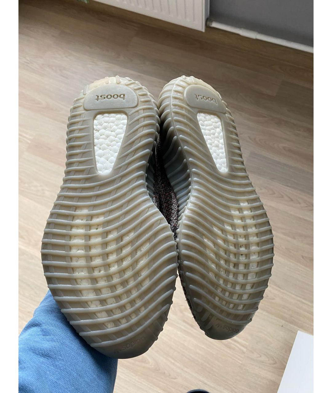 ADIDAS YEEZY Серые текстильные низкие кроссовки / кеды, фото 7