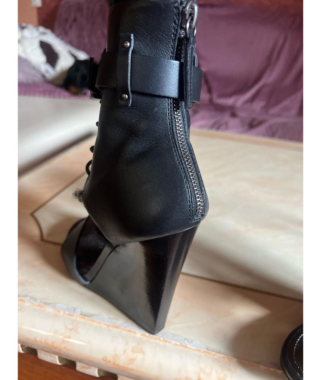 PROENZA SCHOULER Черные кожаные босоножки, фото 7