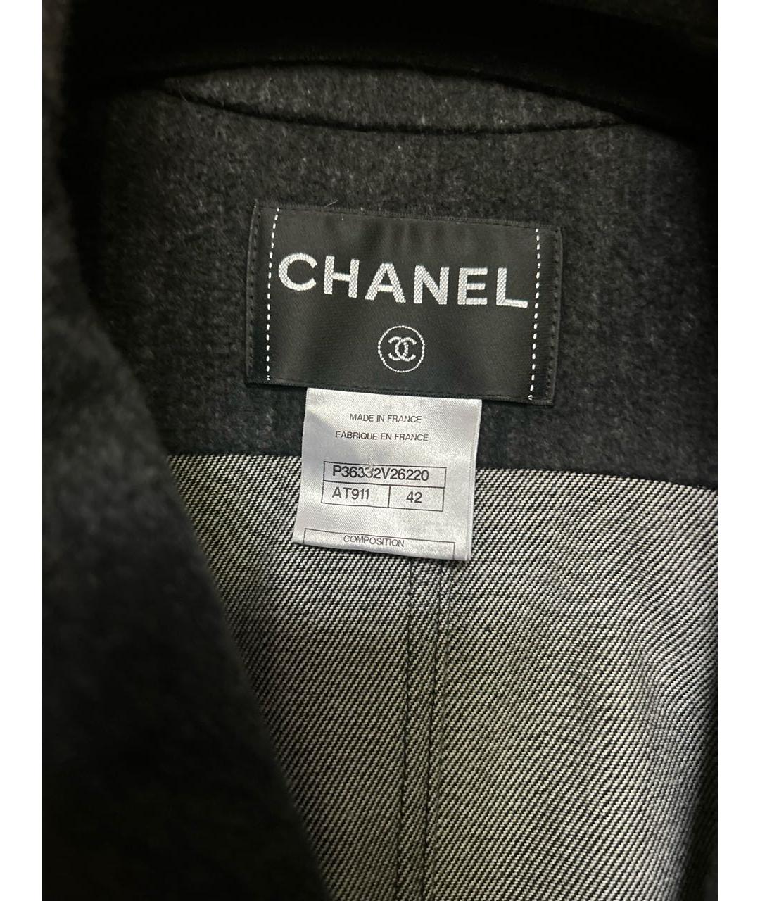 CHANEL Черный хлопковый жакет/пиджак, фото 3