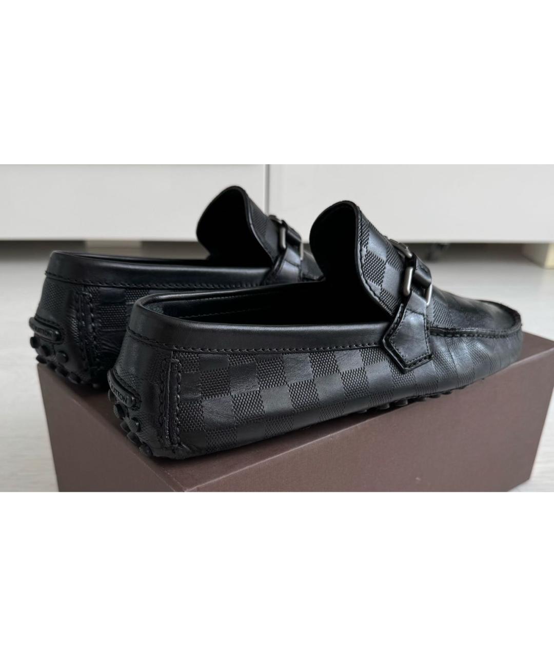 LOUIS VUITTON Черные кожаные мокасины, фото 4