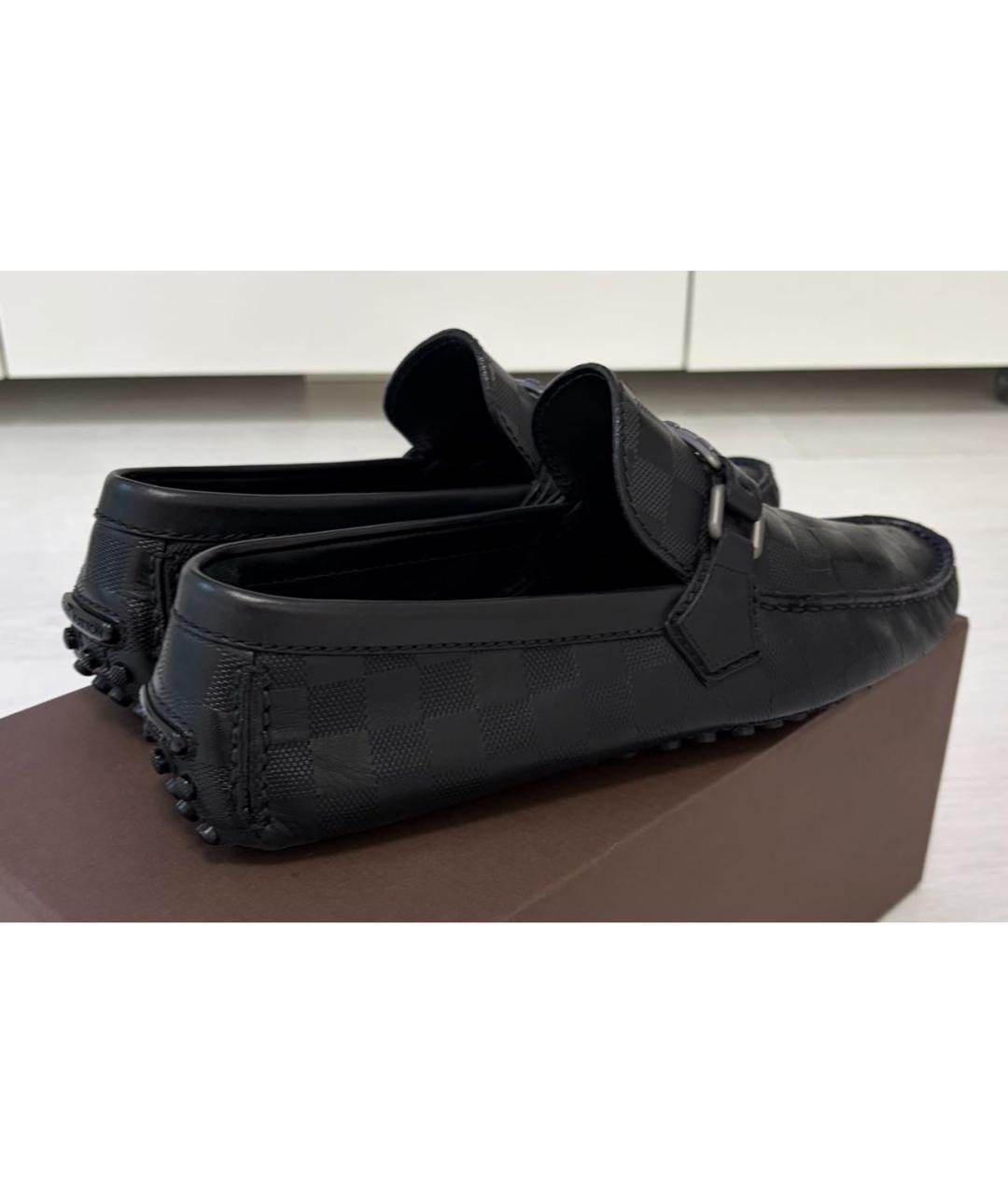 LOUIS VUITTON Черные кожаные мокасины, фото 5