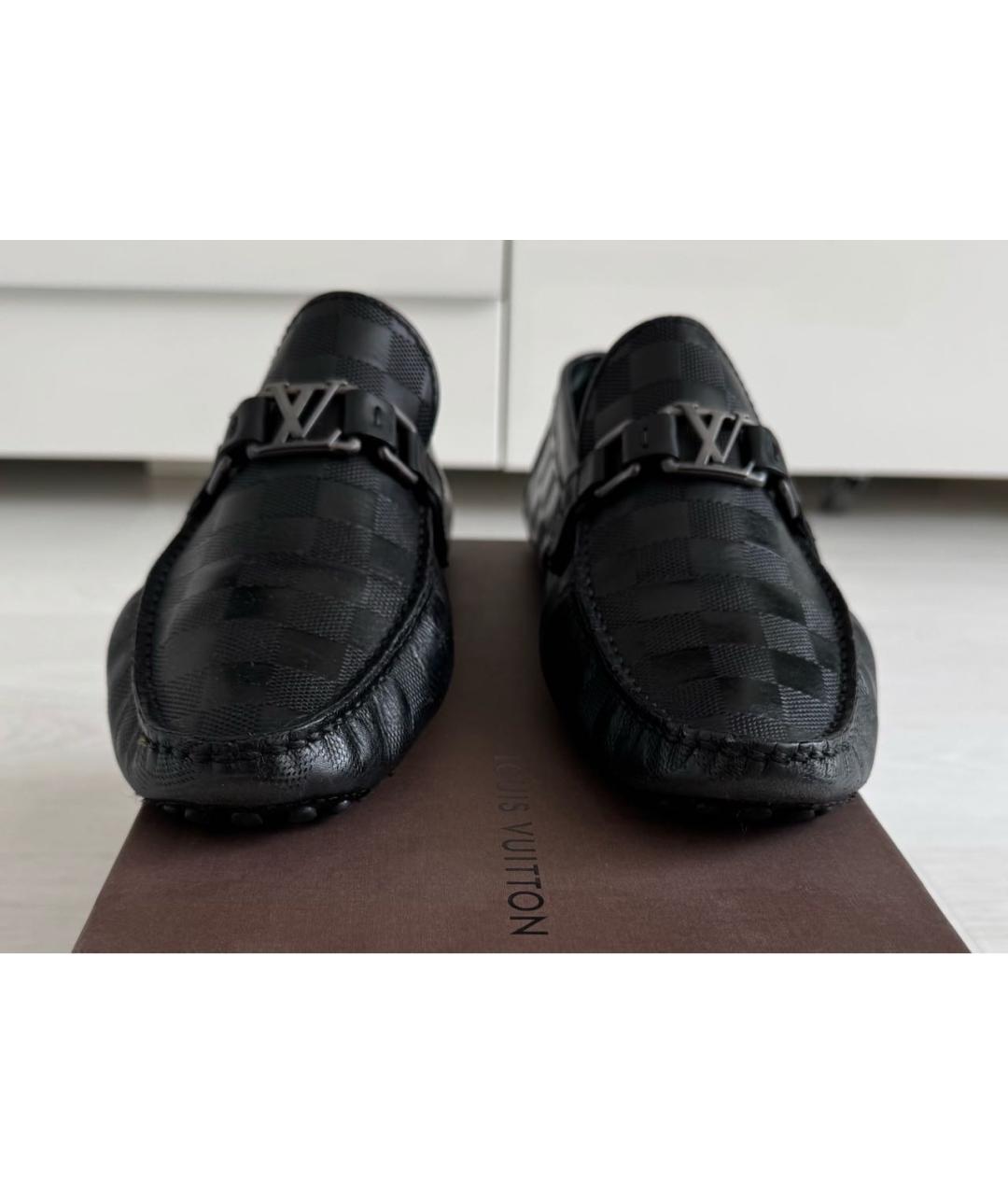 LOUIS VUITTON Черные кожаные мокасины, фото 6