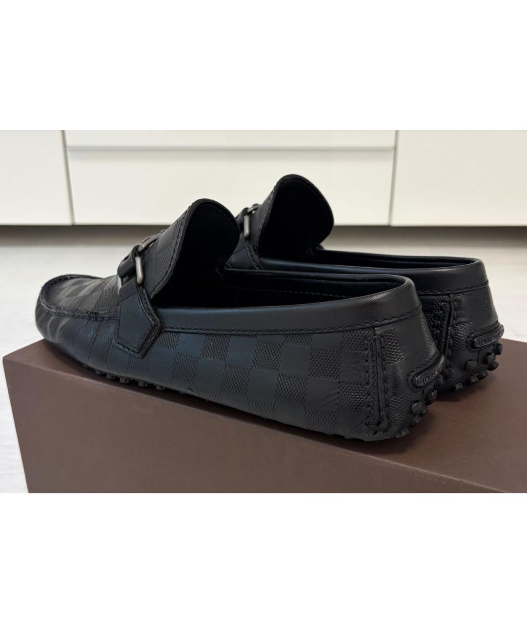 LOUIS VUITTON Черные кожаные мокасины, фото 6