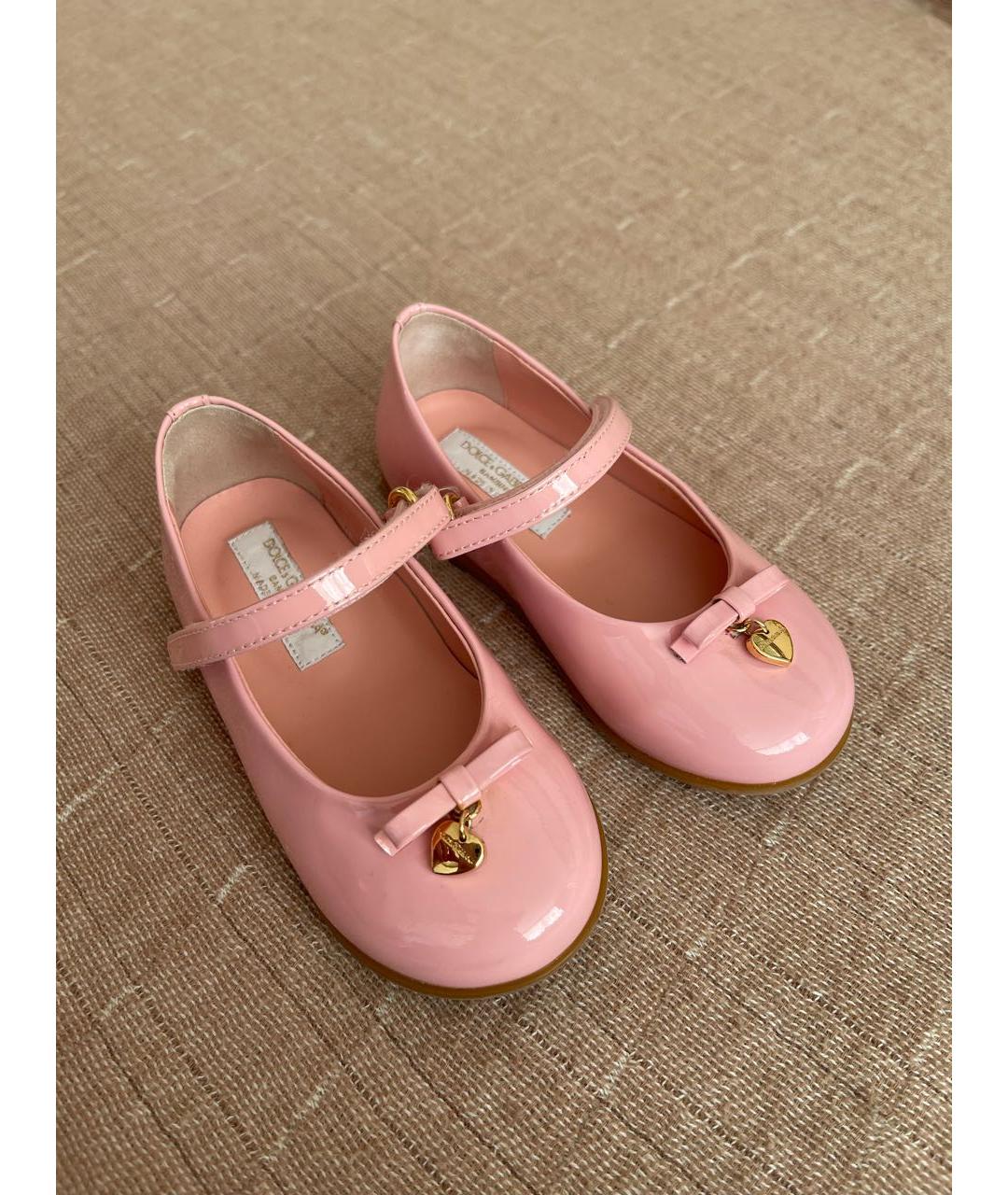 DOLCE&GABBANA Розовые балетки и туфли из лакированной кожи, фото 8