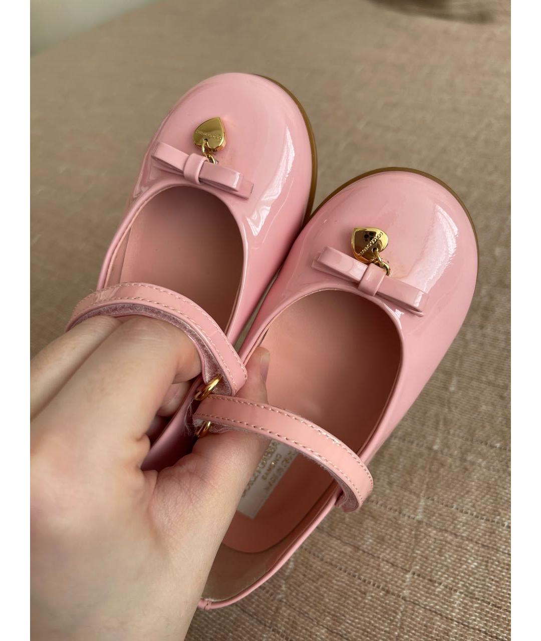 DOLCE&GABBANA Розовые балетки и туфли из лакированной кожи, фото 3