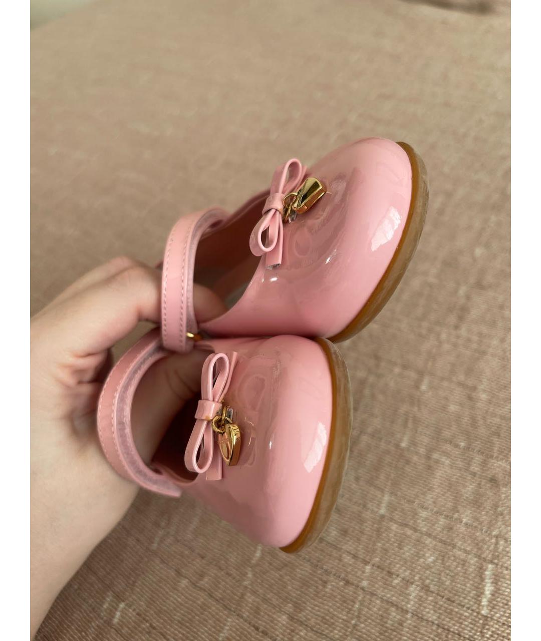 DOLCE&GABBANA Розовые балетки и туфли из лакированной кожи, фото 7